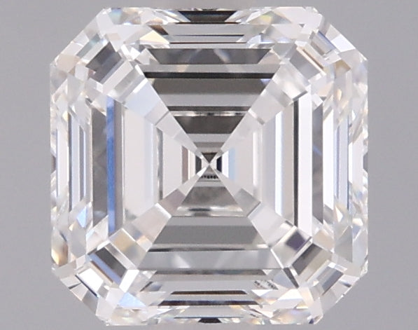 1.53 Carat Asscher Shaped, Ideal Cut, F Color, VVS2 Clarity, IGI Certified Lab Grown Diamond