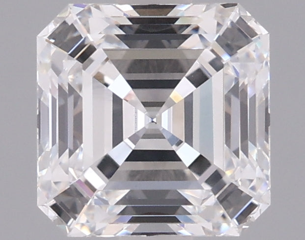 1.59 Carat Asscher Shaped, Ideal Cut, D Color, VVS2 Clarity, IGI Certified Lab Grown Diamond