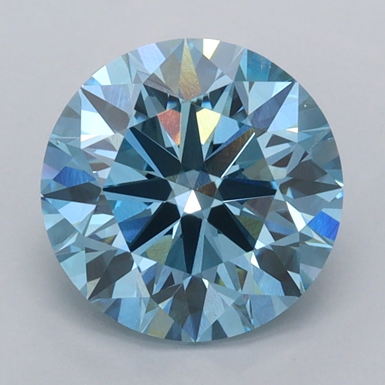 2.01 Carat Round Shaped, Ideal Cut, VVS2 Clarity, IGI Certified Lab Grown Diamond