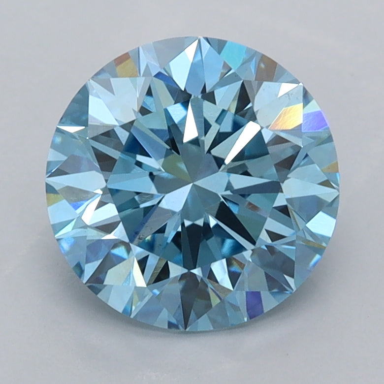 2.06 Carat Round Shaped, Ideal Cut, VS1 Clarity, IGI Certified Lab Grown Diamond