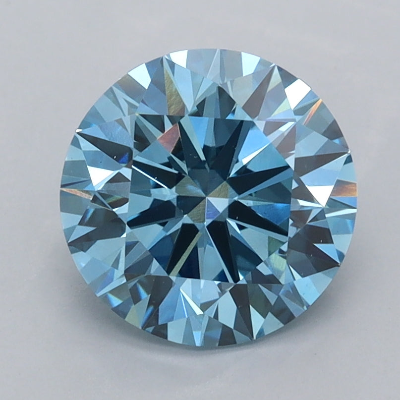 2.02 Carat Round Shaped, Ideal Cut, VS1 Clarity, IGI Certified Lab Grown Diamond