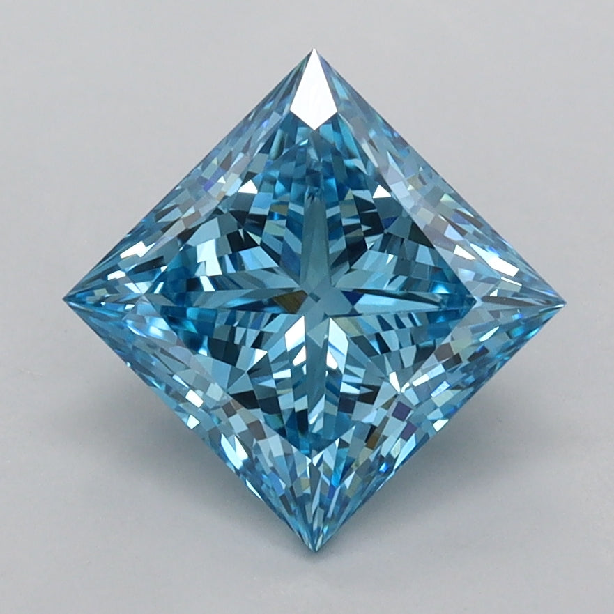 2.01 Carat Princess Shaped, Ideal Cut, VS1 Clarity, IGI Certified Lab Grown Diamond