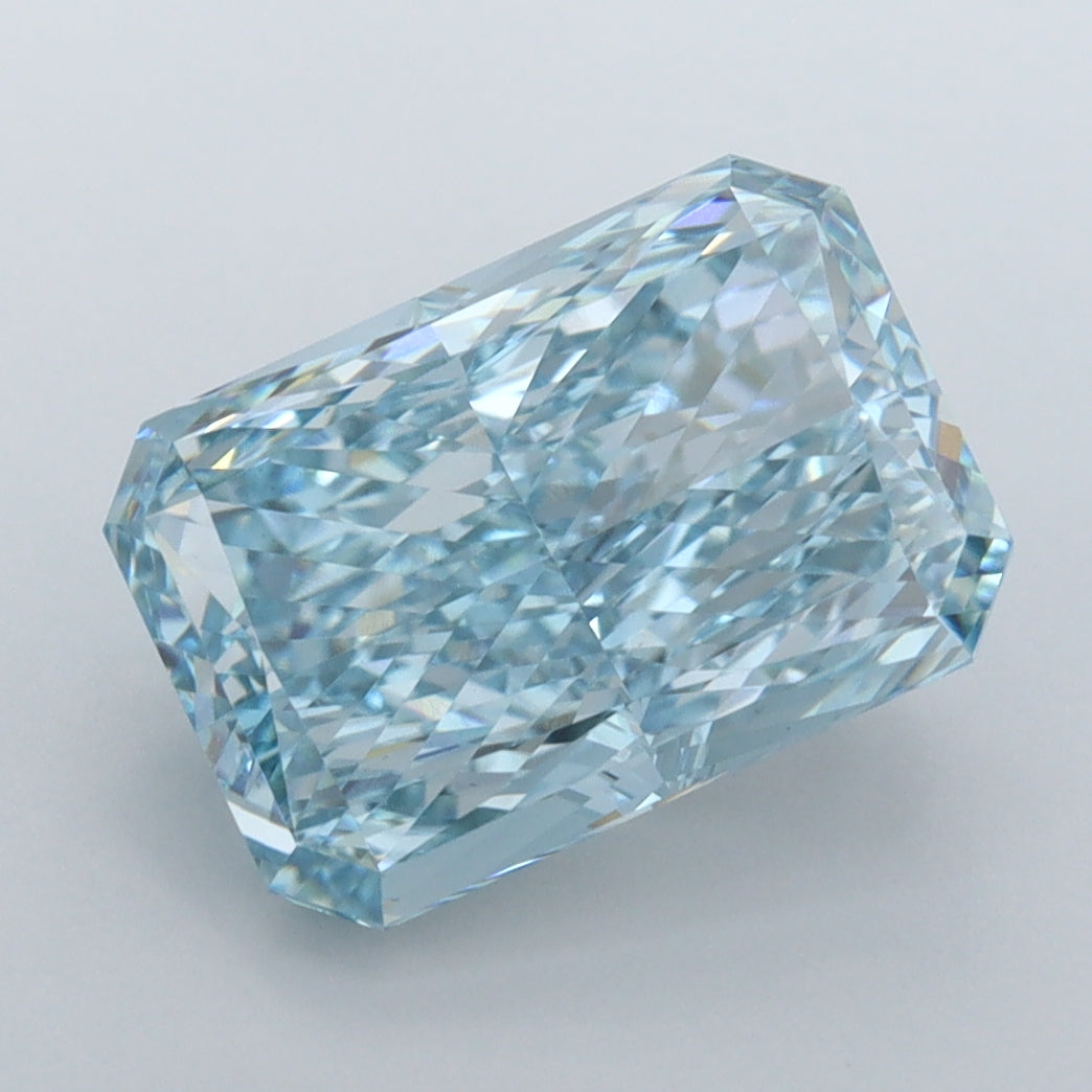 4.02 Carat Radiant Shaped, Ideal Cut, VVS2 Clarity, IGI Certified Lab Grown Diamond