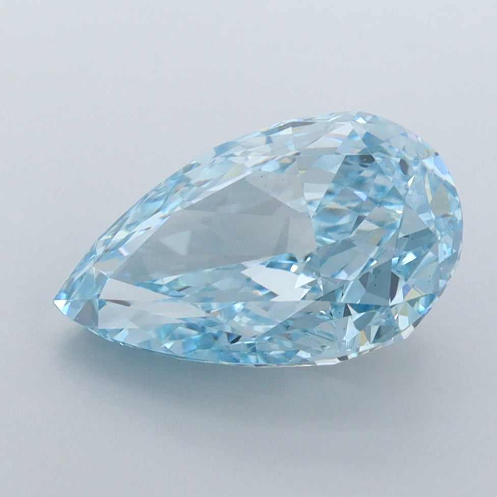 3.02 Carat Pear Shaped, Excellent Cut, VVS2 Clarity, IGI Certified Lab Grown Diamond