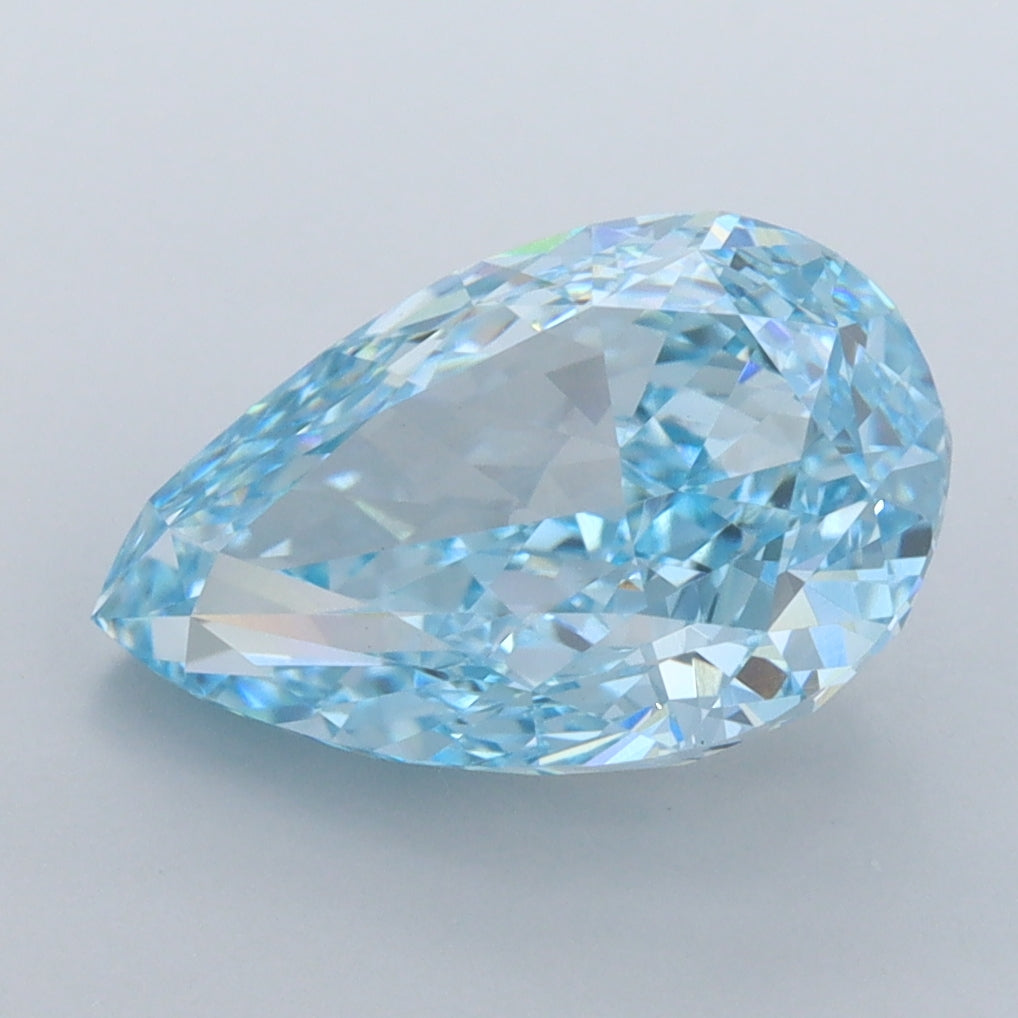 3.88 Carat Pear Shaped, Excellent Cut, VVS2 Clarity, IGI Certified Lab Grown Diamond