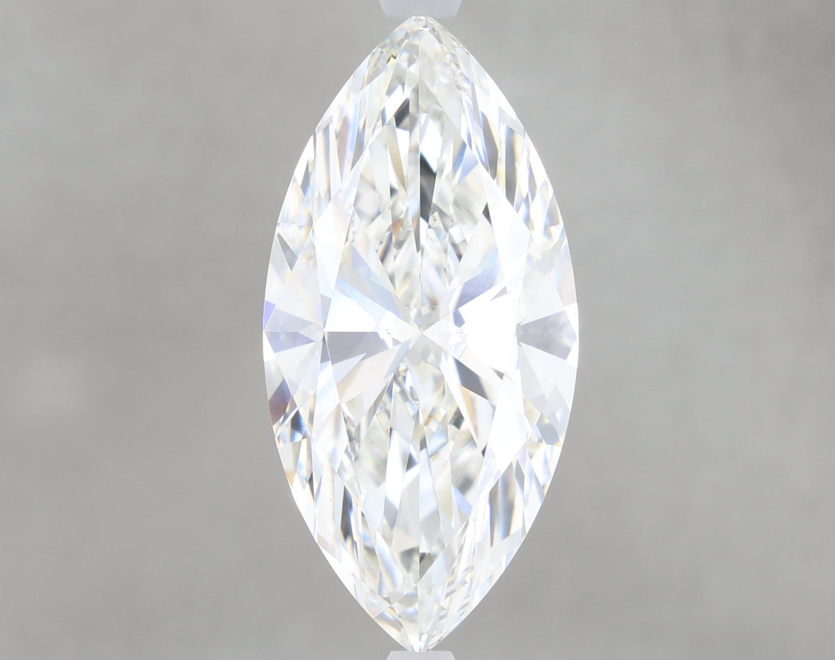 5.27 Carat Marquise Shaped, Ideal Cut, G Color, VVS2 Clarity, IGI Certified Lab Grown Diamond