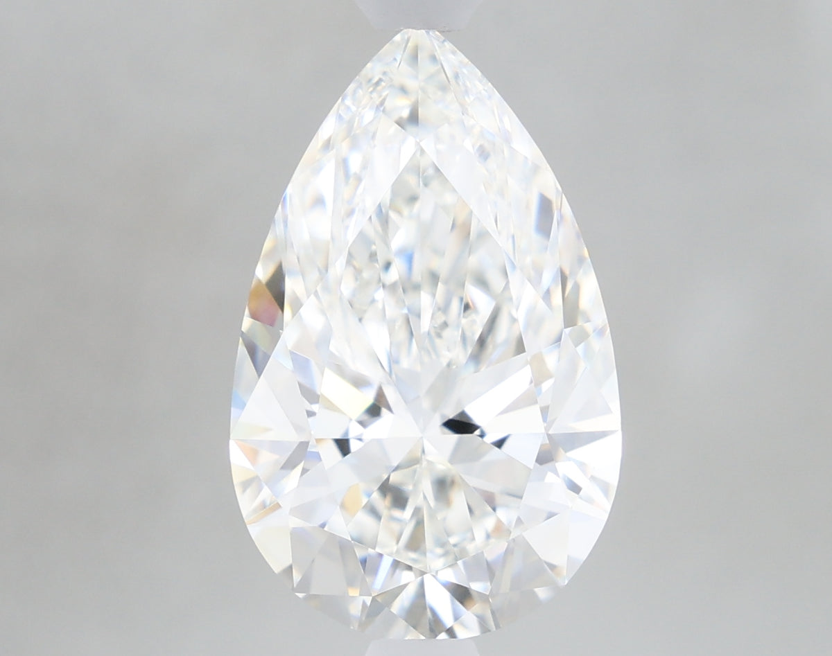 2.65 Carat Pear Shaped, Ideal Cut, F Color, VS1 Clarity, IGI Certified Lab Grown Diamond