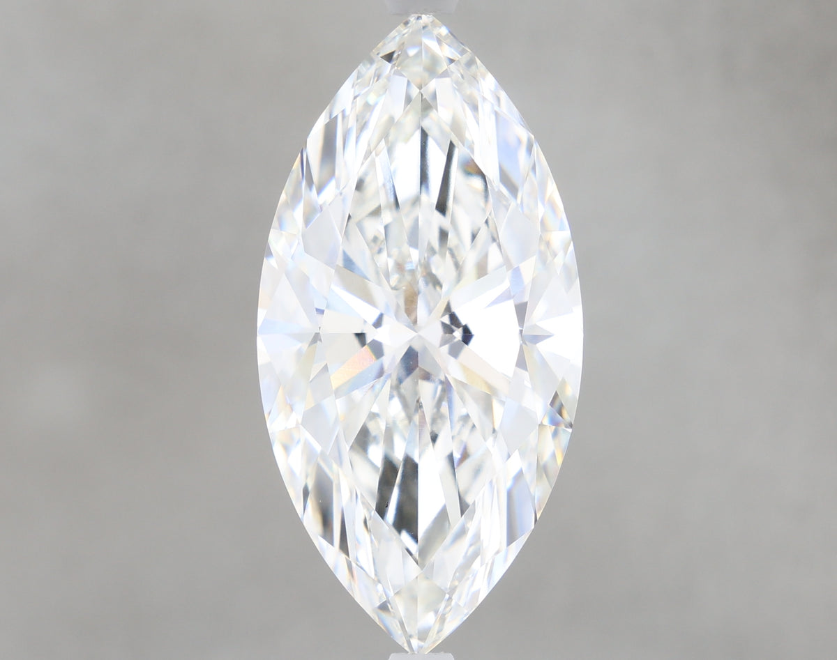6.04 Carat Marquise Shaped, Ideal Cut, G Color, VVS2 Clarity, IGI Certified Lab Grown Diamond
