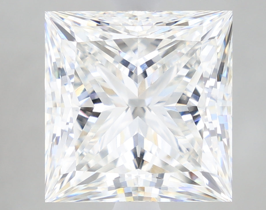 3.60 Carat Princess Shaped, Ideal Cut, F Color, VVS2 Clarity, IGI Certified Lab Grown Diamond