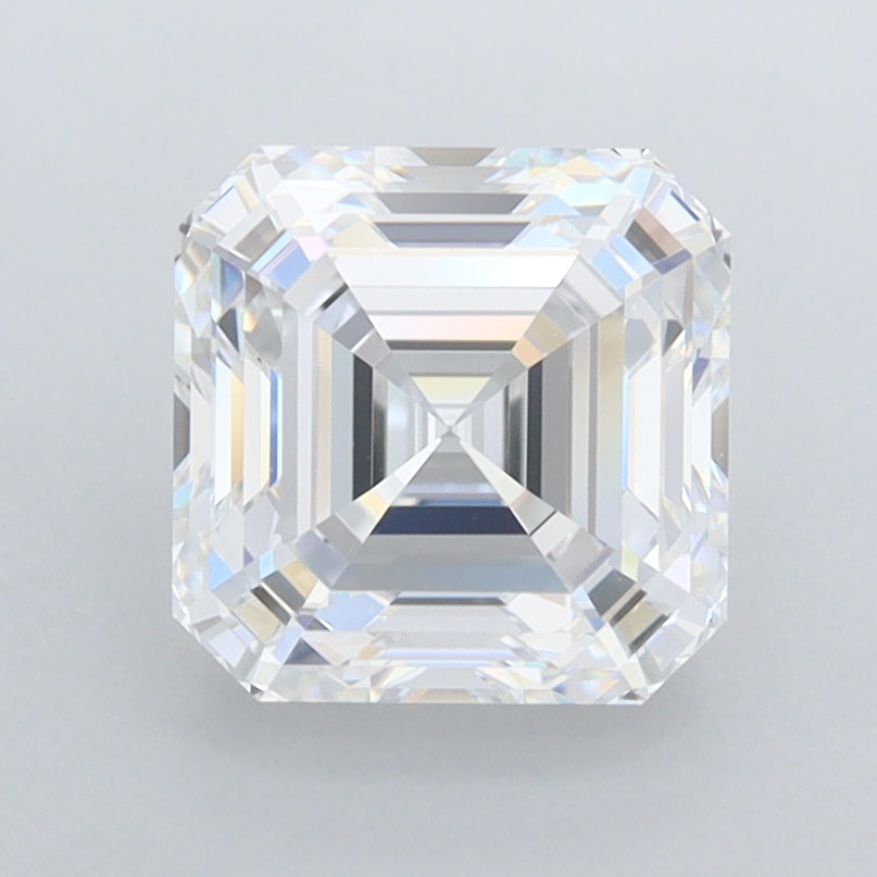 2.15 Carat Asscher Shaped, Ideal Cut, D Color, FL Clarity, IGI Certified Lab Grown Diamond