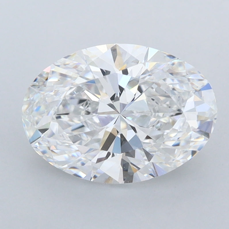 1.72 Carat Oval Shaped, Ideal Cut, D Color, VVS1 Clarity, IGI Certified Lab Grown Diamond