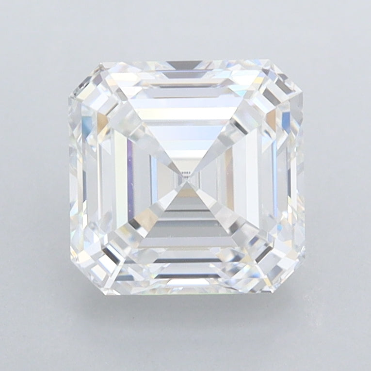 1.70 Carat Asscher Shaped, Ideal Cut, D Color, FL Clarity, IGI Certified Lab Grown Diamond