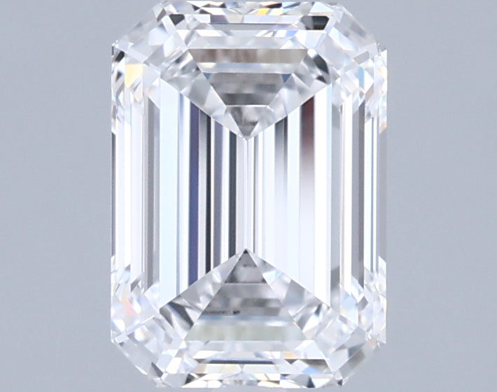 1.45 Carat Emerald Shaped, Ideal Cut, D Color, VVS1 Clarity, IGI Certified Lab Grown Diamond