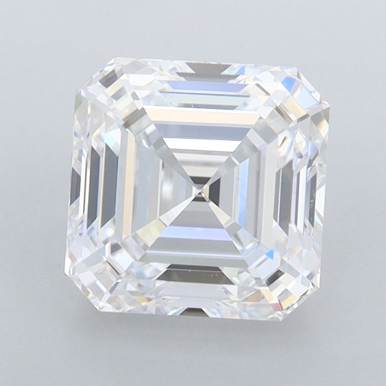 2.21 Carat Asscher Shaped, Ideal Cut, D Color, FL Clarity, IGI Certified Lab Grown Diamond