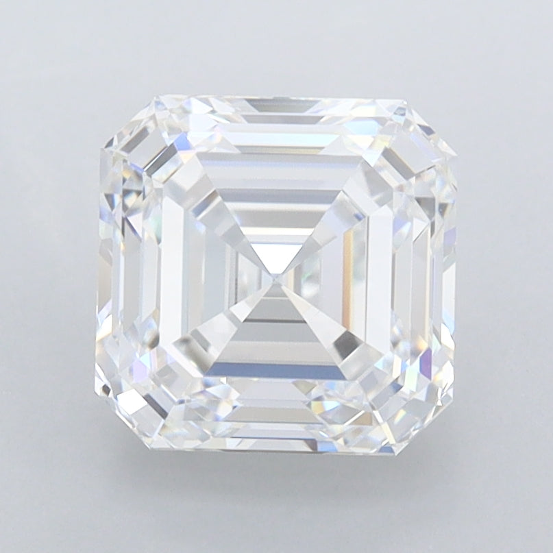 2.28 Carat Asscher Shaped, Ideal Cut, D Color, FL Clarity, IGI Certified Lab Grown Diamond