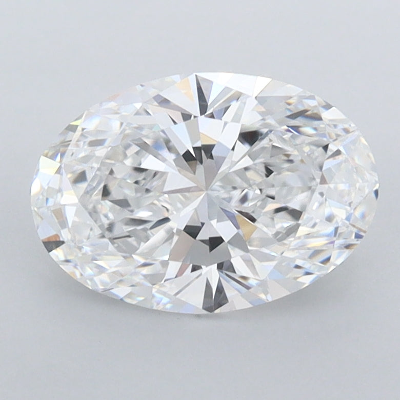 1.56 Carat Oval Shaped, Ideal Cut, D Color, FL Clarity, IGI Certified Lab Grown Diamond