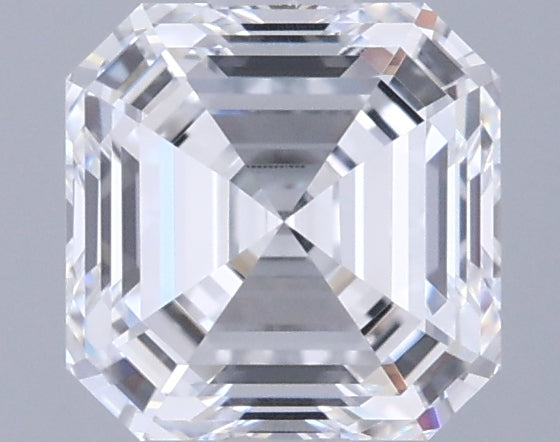 1.34 Carat Asscher Shaped, Ideal Cut, D Color, VVS1 Clarity, IGI Certified Lab Grown Diamond