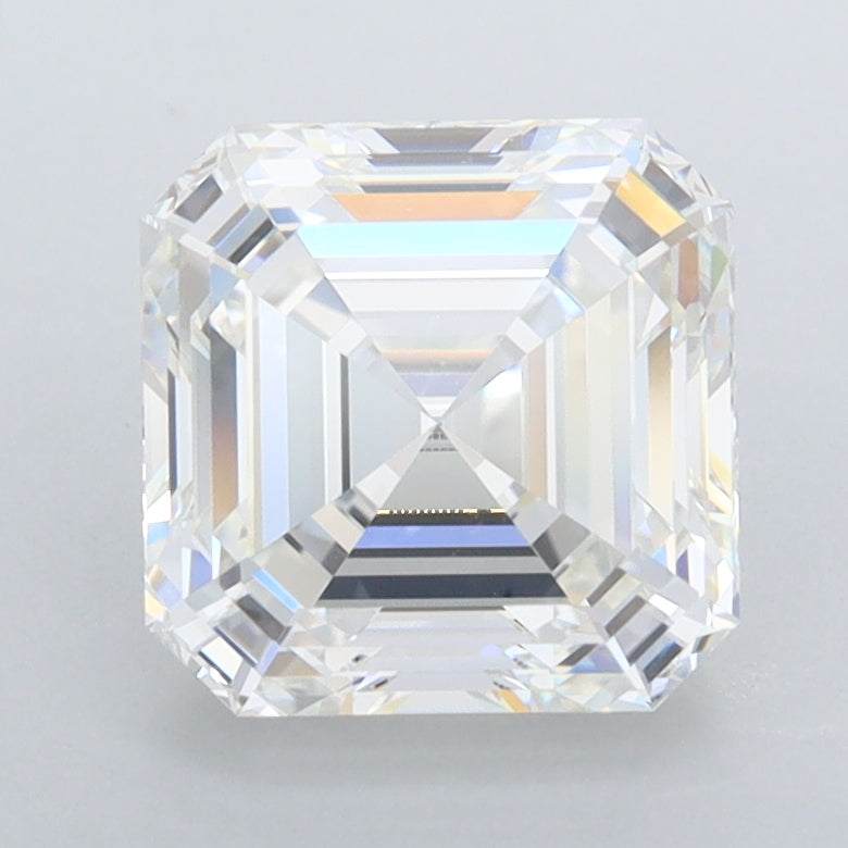 2.35 Carat Asscher Shaped, Ideal Cut, F Color, FL Clarity, IGI Certified Lab Grown Diamond