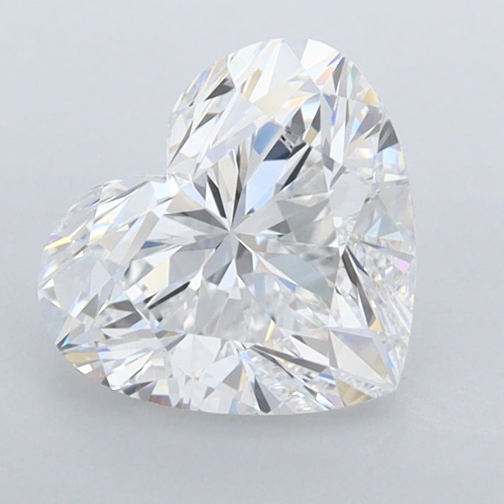 1.46 Carat Heart Shaped, Ideal Cut, D Color, FL Clarity, IGI Certified Lab Grown Diamond