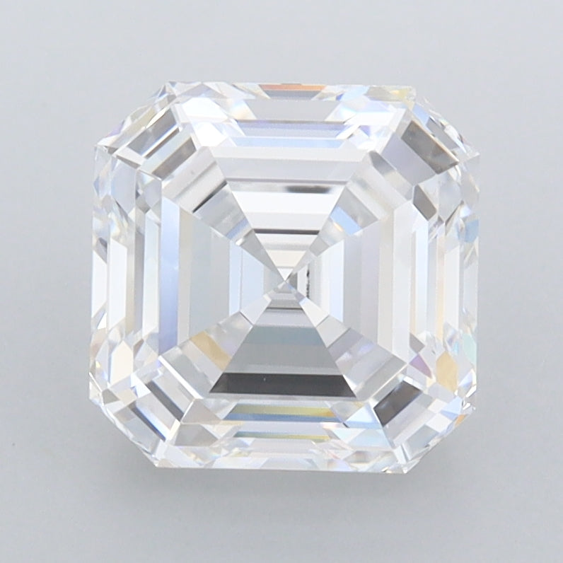 2.44 Carat Asscher Shaped, Ideal Cut, D Color, FL Clarity, IGI Certified Lab Grown Diamond