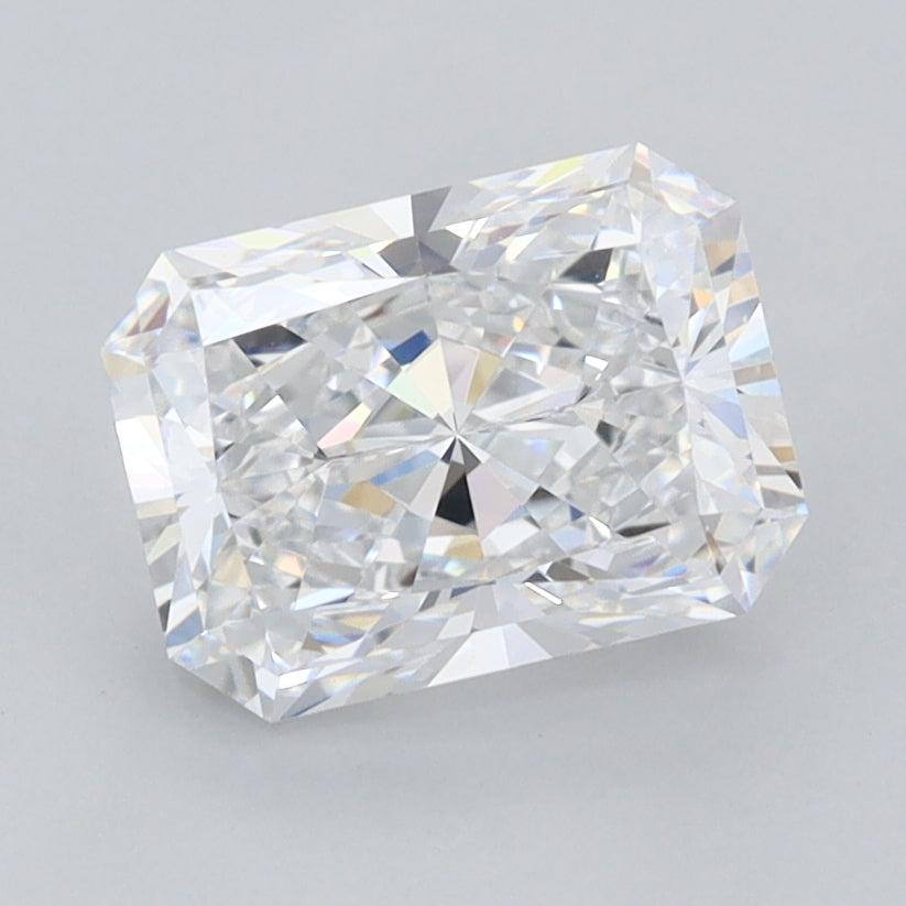 1.85 Carat Radiant Shaped, Ideal Cut, D Color, FL Clarity, IGI Certified Lab Grown Diamond