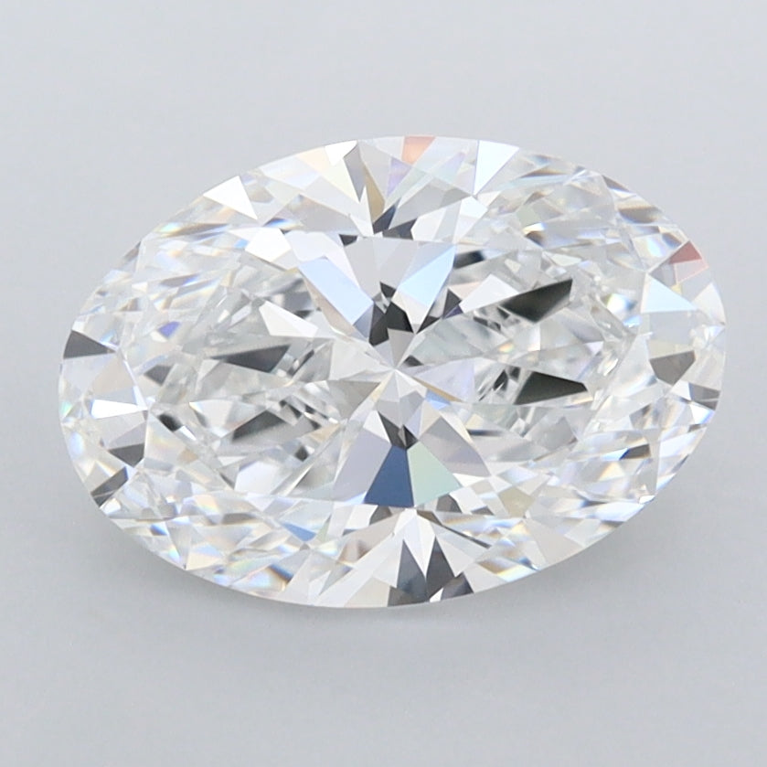2.05 Carat Oval Shaped, Ideal Cut, E Color, FL Clarity, IGI Certified Lab Grown Diamond