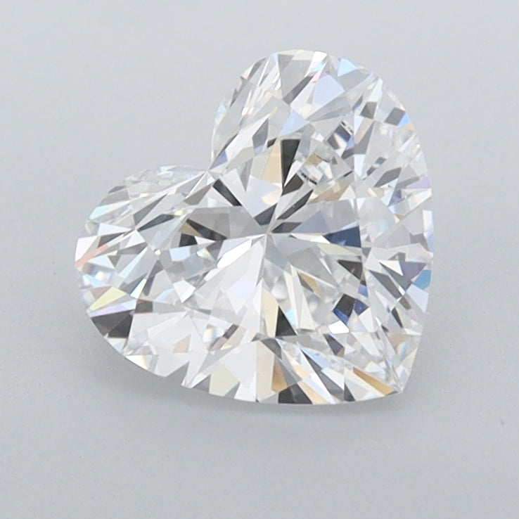 1.13 Carat Heart Shaped, Excellent Cut, D Color, VVS1 Clarity, IGI Certified Lab Grown Diamond