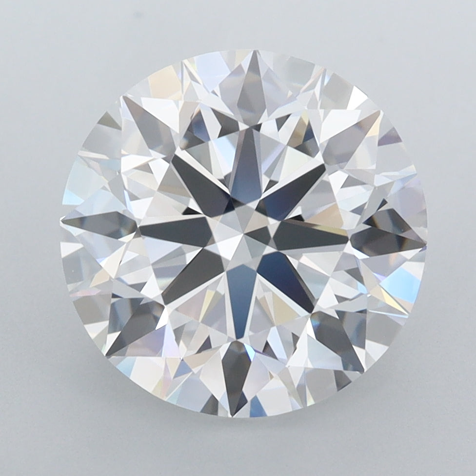 4.06 Carat Round Shaped, Ideal Cut, D Color, VVS1 Clarity, IGI Certified Lab Grown Diamond