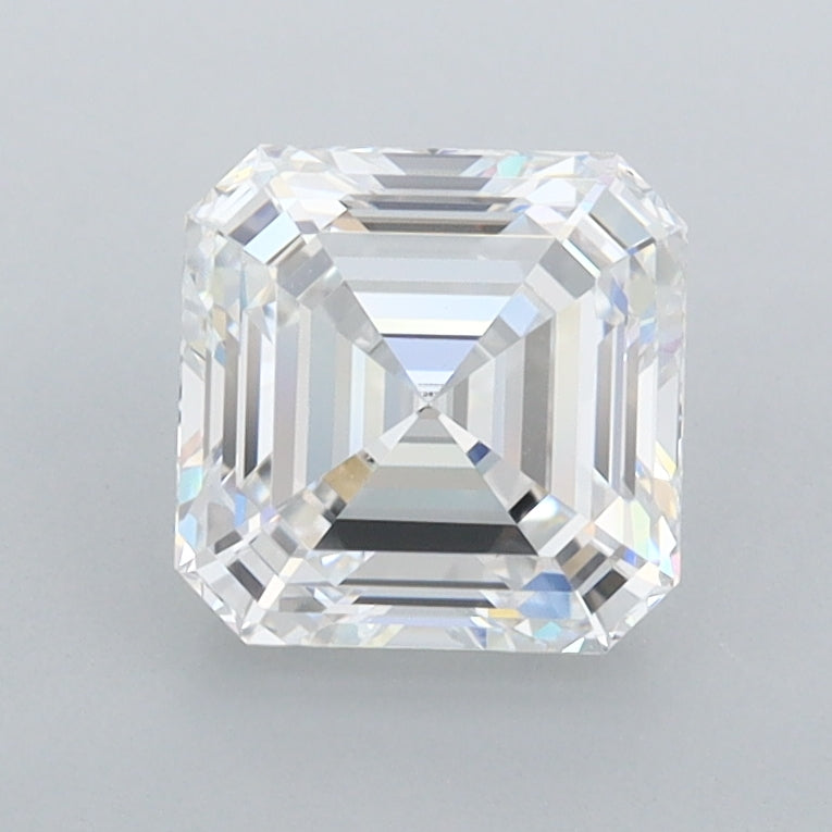 1.60 Carat Asscher Shaped, Ideal Cut, E Color, FL Clarity, IGI Certified Lab Grown Diamond