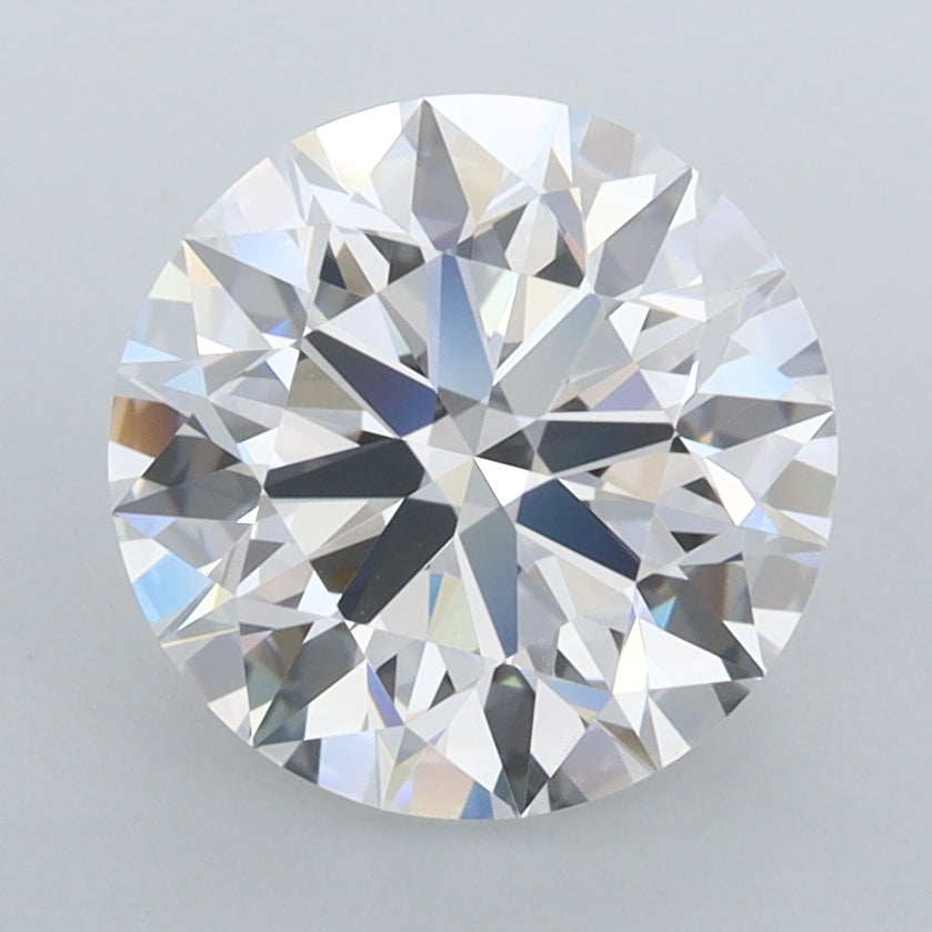 3.00 Carat Round Shaped, Ideal Cut, D Color, FL Clarity, IGI Certified Lab Grown Diamond