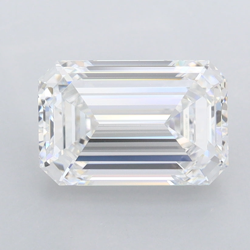1.97 Carat Emerald Shaped, Ideal Cut, D Color, FL Clarity, IGI Certified Lab Grown Diamond