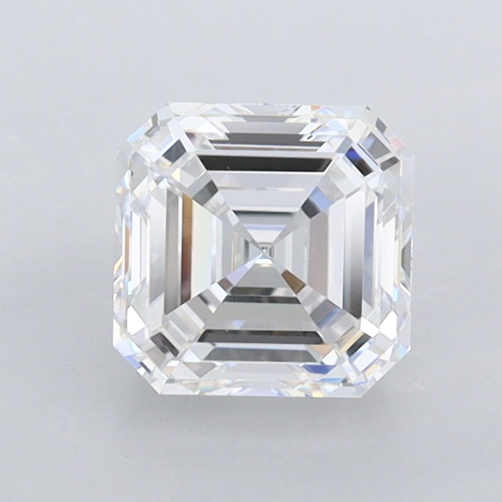 1.32 Carat Asscher Shaped, Ideal Cut, D Color, FL Clarity, IGI Certified Lab Grown Diamond