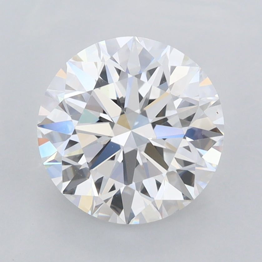 2.03 Carat Round Shaped, Ideal Cut, D Color, FL Clarity, IGI Certified Lab Grown Diamond