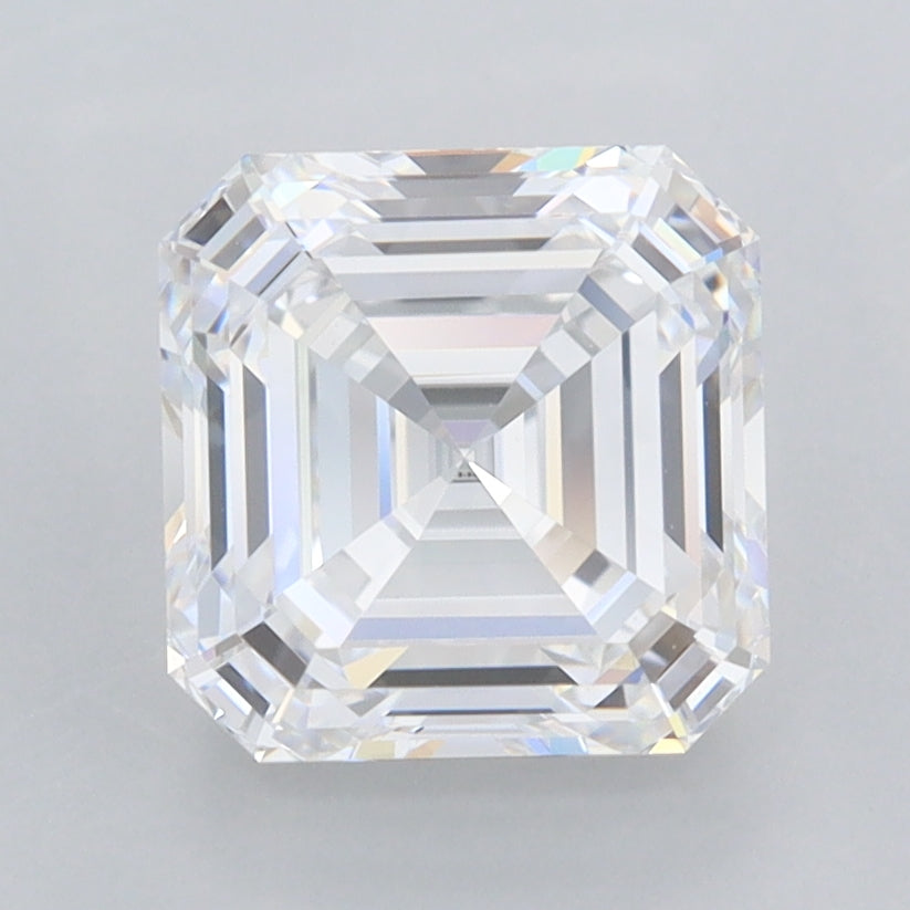2.32 Carat Asscher Shaped, Ideal Cut, D Color, FL Clarity, IGI Certified Lab Grown Diamond