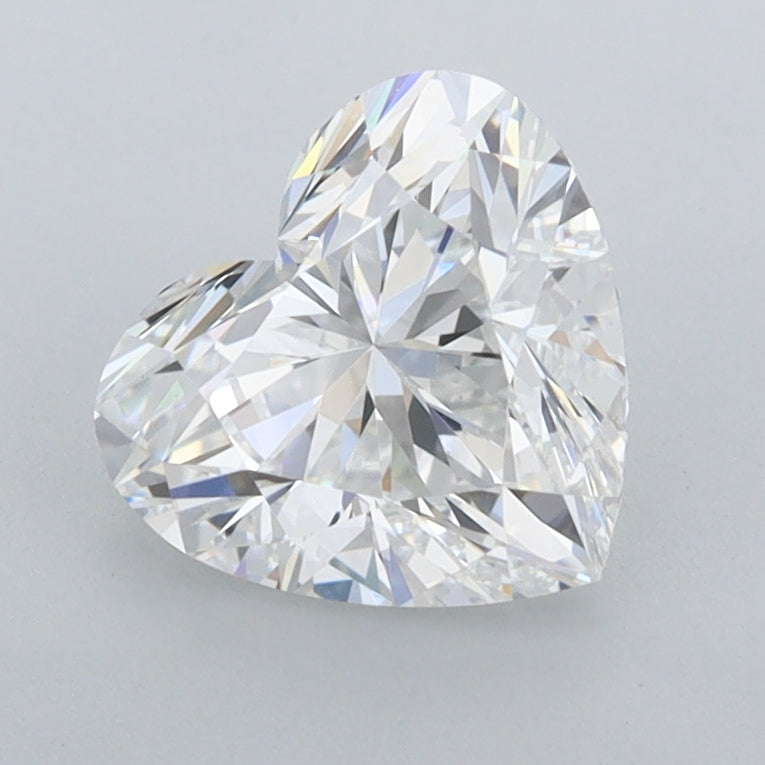 1.44 Carat Heart Shaped, Ideal Cut, D Color, FL Clarity, IGI Certified Lab Grown Diamond