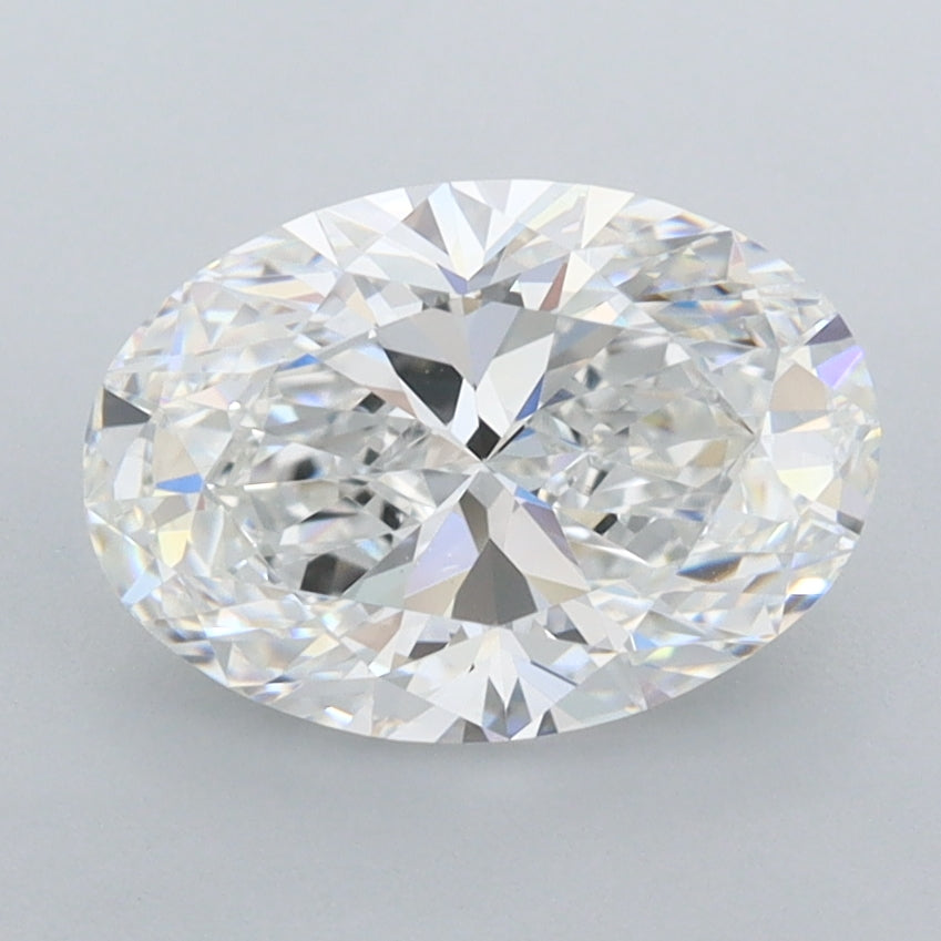 1.84 Carat Oval Shaped, Ideal Cut, D Color, FL Clarity, IGI Certified Lab Grown Diamond