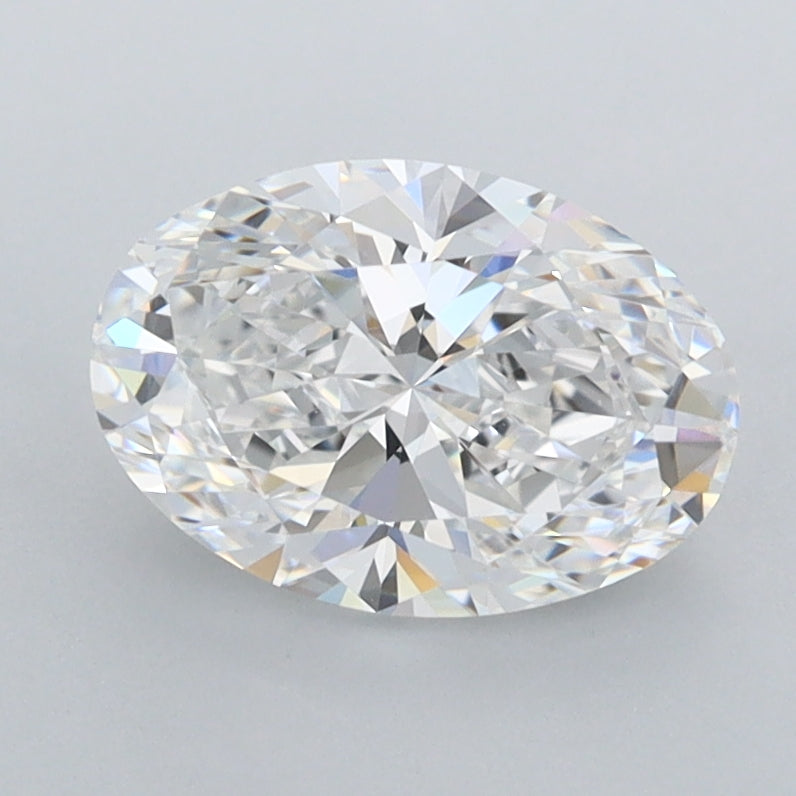 1.54 Carat Oval Shaped, Ideal Cut, D Color, FL Clarity, IGI Certified Lab Grown Diamond