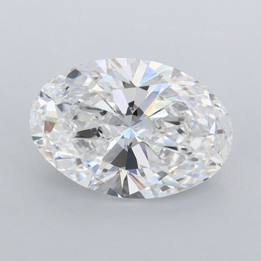1.48 Carat Oval Shaped, Ideal Cut, D Color, FL Clarity, IGI Certified Lab Grown Diamond