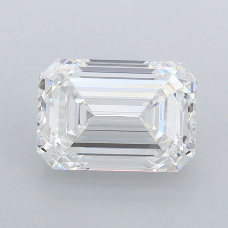 1.59 Carat Emerald Shaped, Ideal Cut, E Color, FL Clarity, IGI Certified Lab Grown Diamond