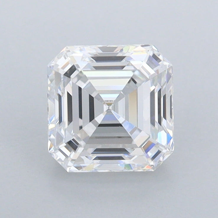 1.27 Carat Asscher Shaped, Ideal Cut, D Color, FL Clarity, IGI Certified Lab Grown Diamond