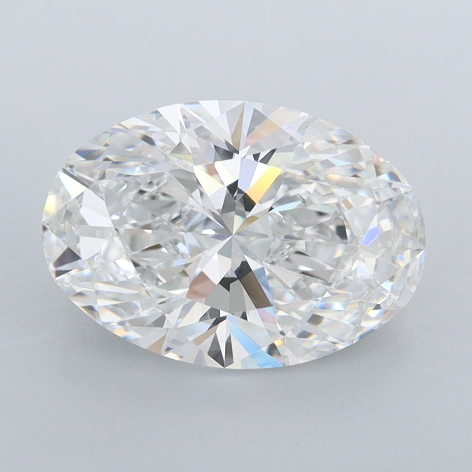 2.41 Carat Oval Shaped, Ideal Cut, D Color, FL Clarity, IGI Certified Lab Grown Diamond
