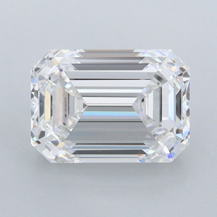 1.28 Carat Emerald Shaped, Ideal Cut, D Color, VVS1 Clarity, IGI Certified Lab Grown Diamond