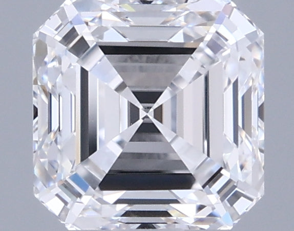 1.36 Carat Asscher Shaped, Ideal Cut, D Color, IF Clarity, IGI Certified Lab Grown Diamond