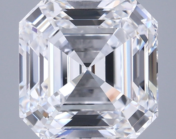 2.59 Carat Asscher Shaped, Ideal Cut, D Color, VVS1 Clarity, IGI Certified Lab Grown Diamond