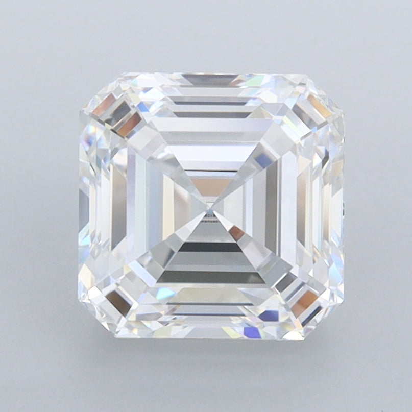 2.30 Carat Asscher Shaped, Ideal Cut, D Color, FL Clarity, IGI Certified Lab Grown Diamond