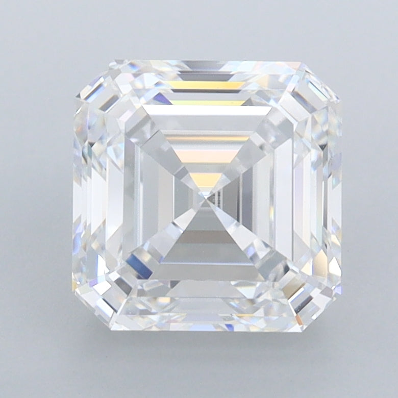 2.43 Carat Asscher Shaped, Ideal Cut, D Color, FL Clarity, IGI Certified Lab Grown Diamond