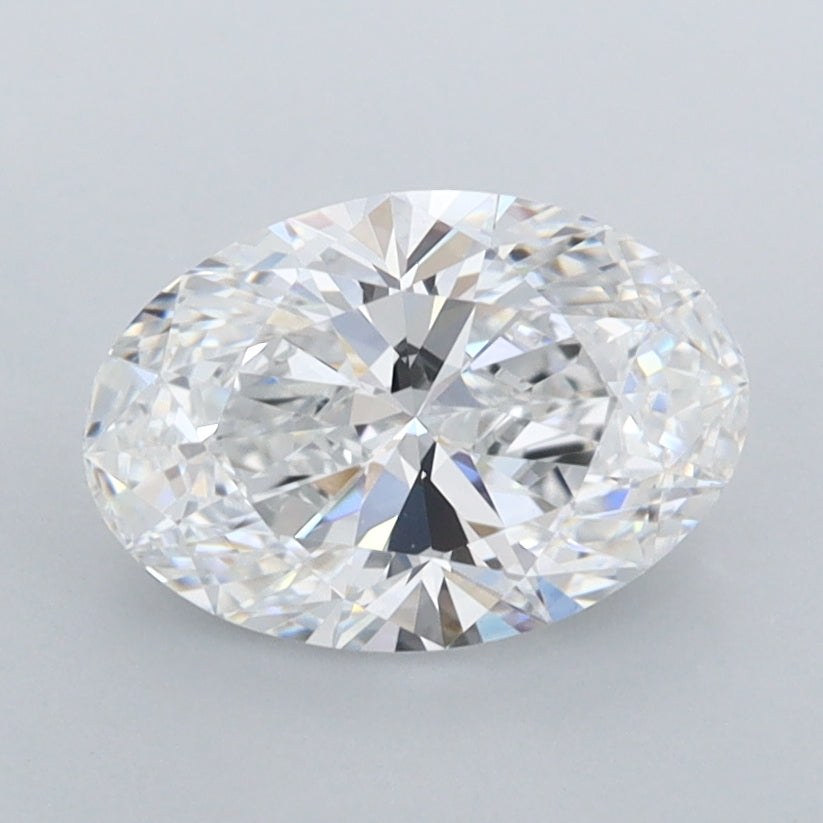 1.51 Carat Oval Shaped, Ideal Cut, D Color, FL Clarity, IGI Certified Lab Grown Diamond