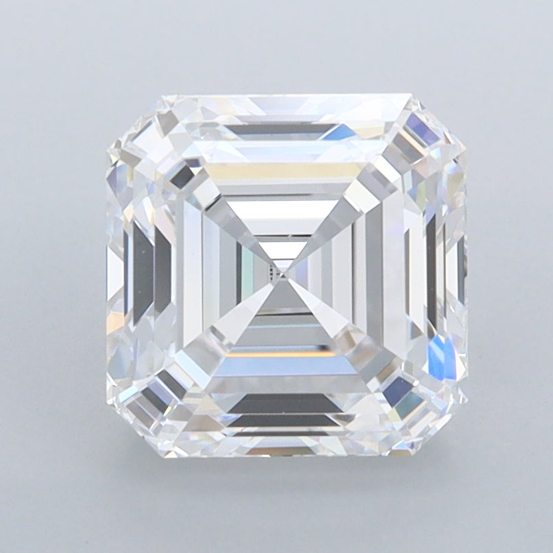 2.45 Carat Asscher Shaped, Ideal Cut, D Color, FL Clarity, IGI Certified Lab Grown Diamond