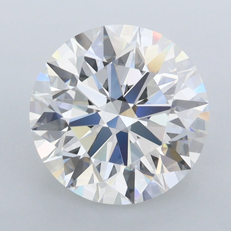 2.37 Carat Round Shaped, Ideal Cut, E Color, FL Clarity, IGI Certified Lab Grown Diamond