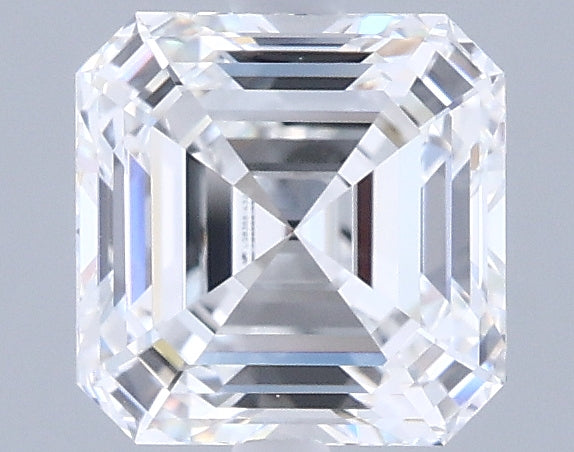 1.37 Carat Asscher Shaped, Ideal Cut, E Color, VVS1 Clarity, IGI Certified Lab Grown Diamond